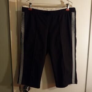 St. John’s Bay Active SJB Womens Petite Small Black White Trim Golf Shorts 17"
